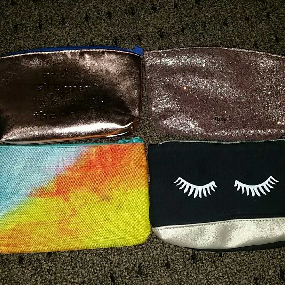 4 empty ipsy bags